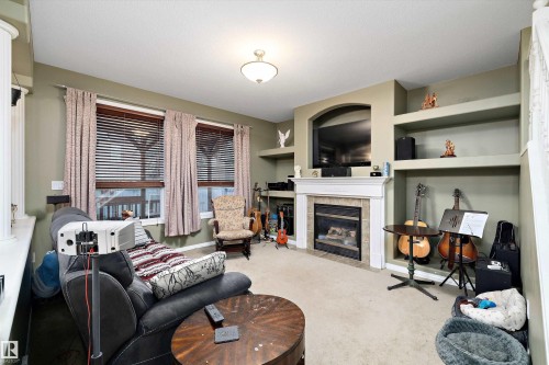 17808 109 Street, Edmonton, AB - Indoor Photo Showing Living Room With Fireplace