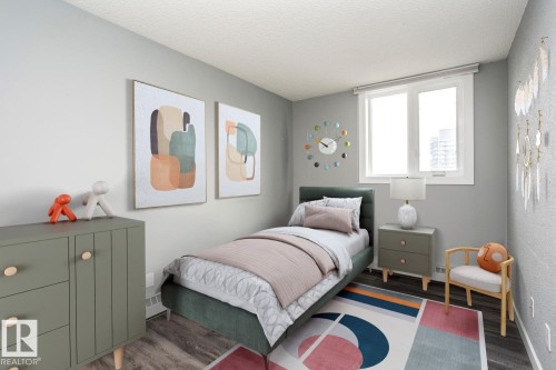 1702 9916 113 Street, Edmonton, AB - Indoor Photo Showing Bedroom