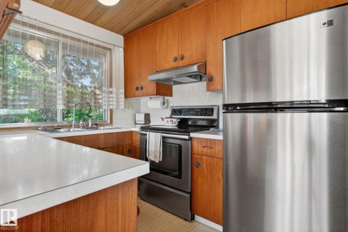 9937 82 Street, Edmonton, AB - Indoor Photo Showing Kitchen With Double Sink