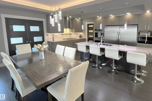 58 Lamplight Drive, Spruce Grove, AB - Indoor Photo Showing Dining Room