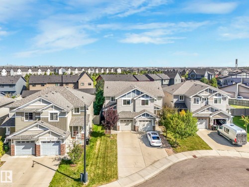 Aerial perspective of suburban area - 6819 Cardinal Link, Edmonton, AB - Outdoor With Facade