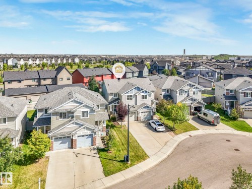 Aerial perspective of suburban area - 6819 Cardinal Link, Edmonton, AB - Outdoor With Facade