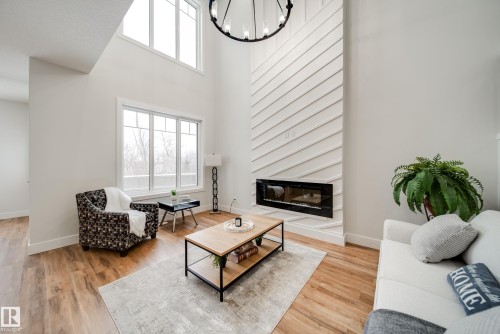 8812 183 Avenue, Edmonton, AB - Indoor Photo Showing Living Room With Fireplace