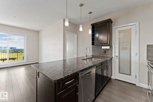 414 507 Albany Way, Edmonton, AB - Indoor Photo Showing Kitchen With Double Sink With Upgraded Kitchen