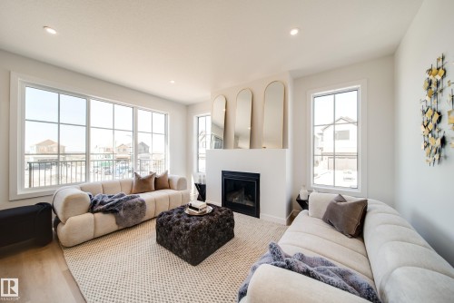 1 Cloutier Close, St. Albert, AB - Indoor Photo Showing Living Room With Fireplace