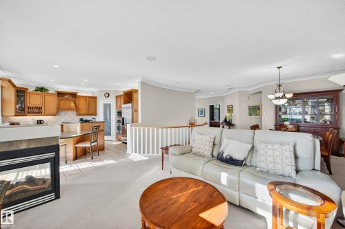 307 Tory View, Edmonton, AB - Indoor Photo Showing Living Room With Fireplace