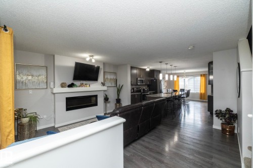 7712 Eifert Crescent, Edmonton, AB - Indoor With Fireplace