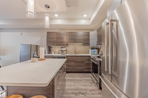 204 10006 83 Avenue, Edmonton, AB - Indoor Photo Showing Kitchen With Upgraded Kitchen