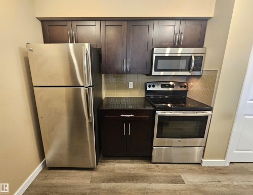 313 1510 Watt Drive, Edmonton, AB - Indoor Photo Showing Kitchen With Stainless Steel Kitchen