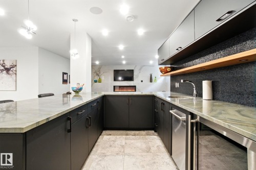 11823 Saskatchewan Drive, Edmonton, AB - Indoor Photo Showing Kitchen With Upgraded Kitchen