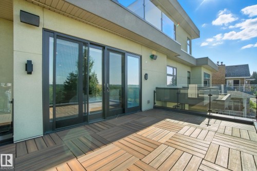 View of wooden deck - 11823 Saskatchewan Drive, Edmonton, AB - Outdoor With Deck Patio Veranda With Exterior