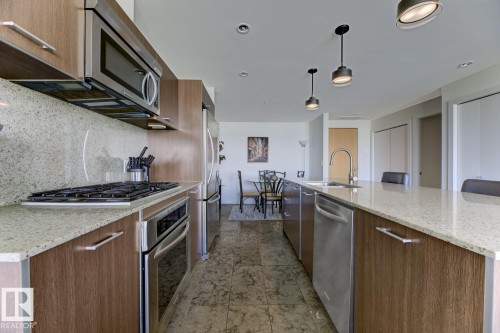 405 2510 109 Street Nw, Edmonton, AB - Indoor Photo Showing Kitchen With Stainless Steel Kitchen With Upgraded Kitchen