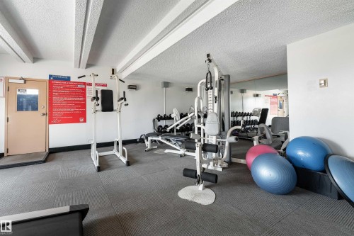 1812 9918 101 Street, Edmonton, AB - Indoor Photo Showing Gym Room