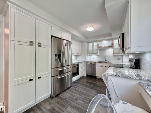 201 10010 119 Street Nw, Edmonton, AB - Indoor Photo Showing Kitchen With Upgraded Kitchen
