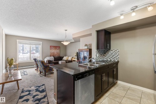 104 25 Element Dr, St. Albert, AB - Indoor Photo Showing Kitchen With Double Sink