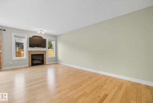 11611 17 Avenue, Edmonton, AB - Indoor Photo Showing Living Room With Fireplace