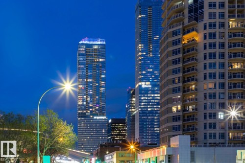 View of city featuring a view of city lights - 4503 10360 102 Nw, Edmonton, AB - Outdoor With Facade
