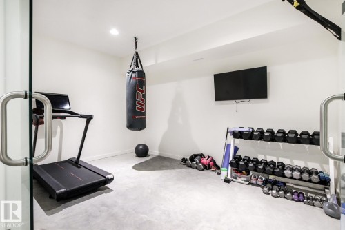 9739 145 Street, Edmonton, AB - Indoor Photo Showing Gym Room