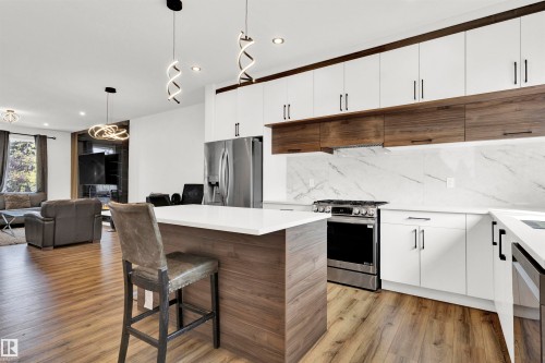 9559 85 Street, Edmonton, AB - Indoor Photo Showing Kitchen With Stainless Steel Kitchen With Upgraded Kitchen