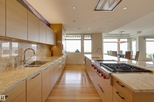 28 Riverside Crescent, Edmonton, AB - Indoor Photo Showing Kitchen With Double Sink With Upgraded Kitchen