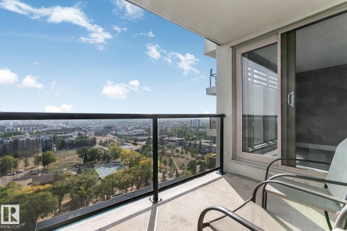 1910 10149 Saskatchewan Drive, Edmonton, AB - Outdoor With Balcony With View