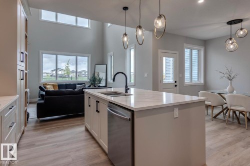 3612 Triomphe Boulevard, Beaumont, AB - Indoor Photo Showing Kitchen With Double Sink With Upgraded Kitchen