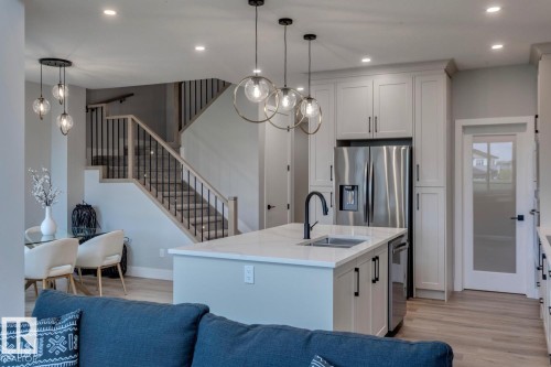 3612 Triomphe Boulevard, Beaumont, AB - Indoor Photo Showing Kitchen With Double Sink With Upgraded Kitchen