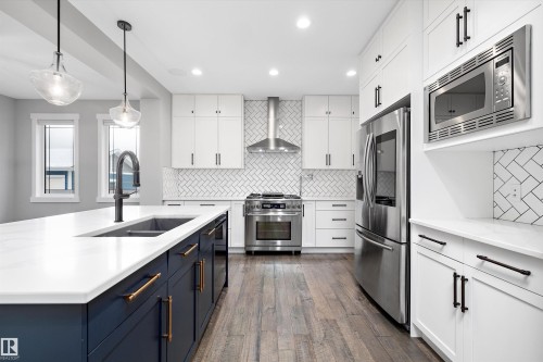 4229 Veterans Way, Edmonton, AB - Indoor Photo Showing Kitchen With Double Sink With Upgraded Kitchen