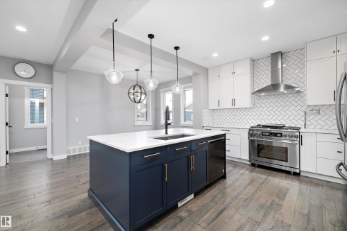 4229 Veterans Way, Edmonton, AB - Indoor Photo Showing Kitchen With Upgraded Kitchen