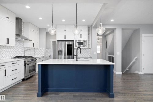 4229 Veterans Way, Edmonton, AB - Indoor Photo Showing Kitchen With Upgraded Kitchen