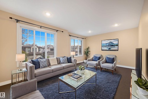 Bonus room virtually staged - 2708 Miles Place, Edmonton, AB - Indoor Photo Showing Living Room