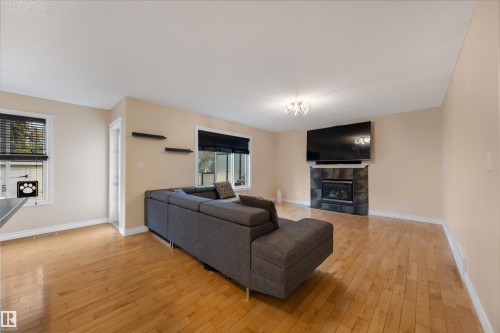 2708 Miles Place, Edmonton, AB - Indoor Photo Showing Living Room With Fireplace