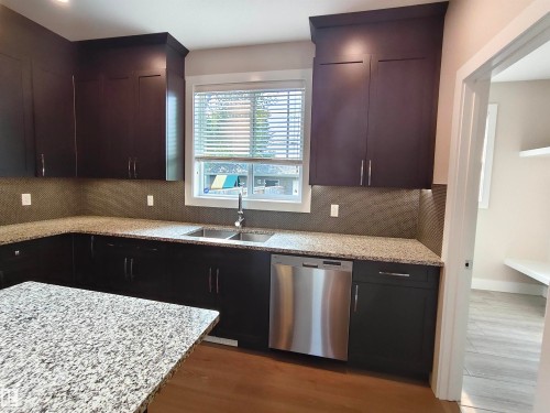 9527 75 Avenue, Edmonton, AB - Indoor Photo Showing Kitchen With Stainless Steel Kitchen With Upgraded Kitchen