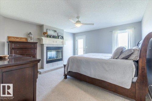 27318 Twp Road 482, Rural Leduc County, AB - Indoor Photo Showing Bedroom With Fireplace