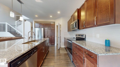 1245 26A Street, Edmonton, AB - Indoor Photo Showing Kitchen With Double Sink With Upgraded Kitchen