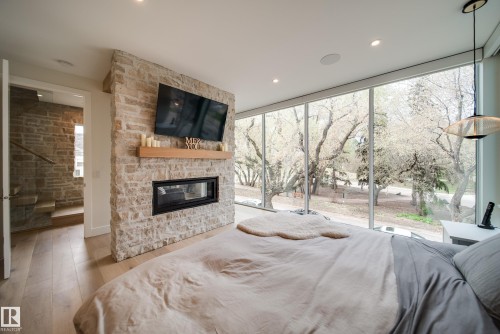 9651 96A Street, Edmonton, AB - Indoor With Fireplace