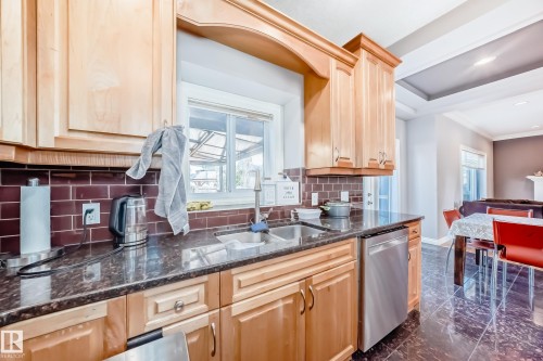 13608 160 Avenue, Edmonton, AB - Indoor Photo Showing Kitchen With Double Sink