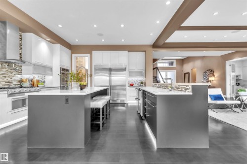 4727 Woolsey Common, Edmonton, AB - Indoor Photo Showing Kitchen With Upgraded Kitchen