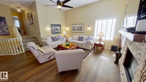 47 1130 Falconer Road, Edmonton, AB - Indoor Photo Showing Living Room With Fireplace