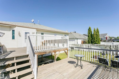View of wooden terrace - 8 Lafond Drive, Tofield, AB - Outdoor With Deck Patio Veranda With Exterior