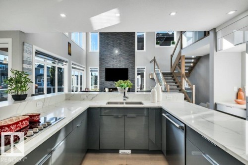 4405 Triomphe Gate, Beaumont, AB - Indoor Photo Showing Kitchen
