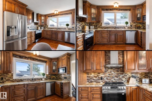 12803 47 Street, Edmonton, AB - Indoor Photo Showing Kitchen With Stainless Steel Kitchen With Upgraded Kitchen