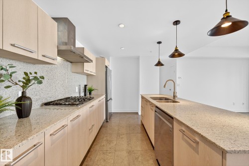306 2606 109 Street, Edmonton, AB - Indoor Photo Showing Kitchen With Double Sink With Upgraded Kitchen
