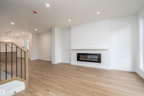 9540 148 Street, Edmonton, AB - Indoor Photo Showing Living Room With Fireplace