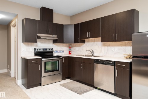3604 16 Street, Edmonton, AB - Indoor Photo Showing Kitchen With Double Sink
