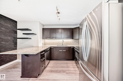 220 14808 125 Street, Edmonton, AB - Indoor Photo Showing Kitchen With Stainless Steel Kitchen With Upgraded Kitchen