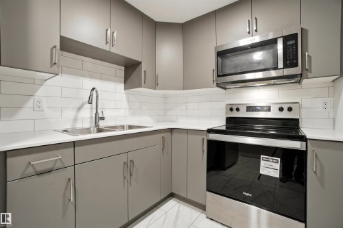 20727 25 Ave Nw, Edmonton, AB - Indoor Photo Showing Kitchen With Double Sink With Upgraded Kitchen