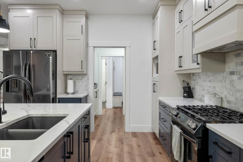5094 Edgemont Boulevard, Edmonton, AB - Indoor Photo Showing Kitchen With Stainless Steel Kitchen With Double Sink With Upgraded Kitchen