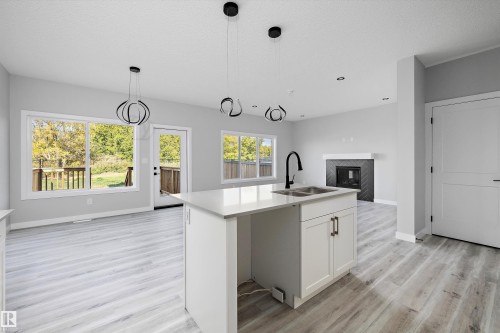 36 Maple Crescent, Gibbons, AB - Indoor Photo Showing Kitchen With Double Sink