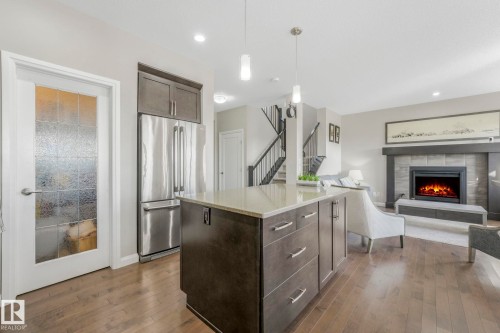 1298 Secord Landing Landing, Edmonton, AB - Indoor With Fireplace